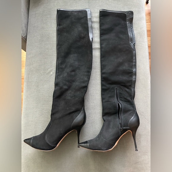 SOPHIA WEBSTER BLACK KNEE HIGH BOOTS - Picture 3 of 6